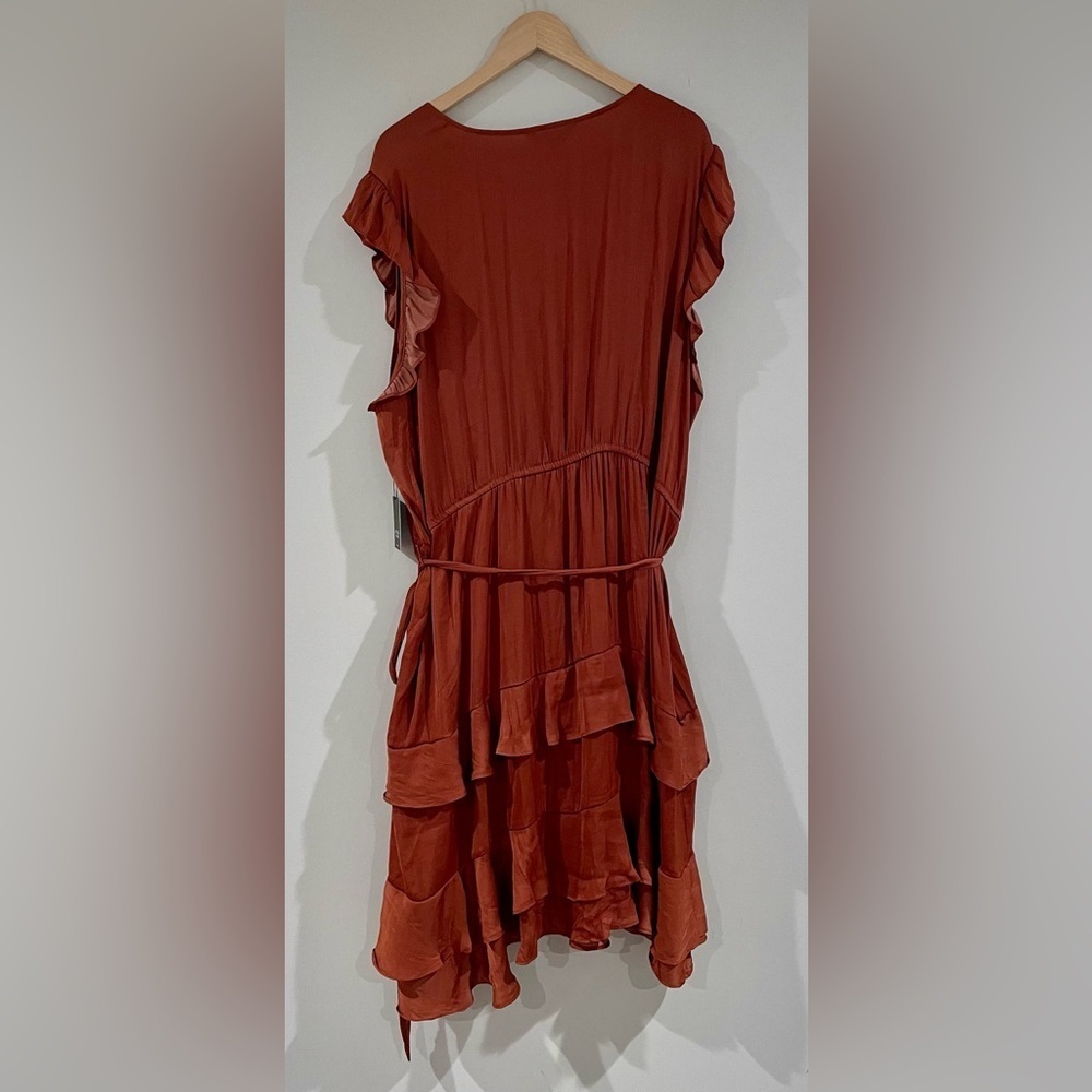 Simply Vera Vera Wang Tiered Ruffle Dress Knee Length Plus Size Romantic Ruffles - Picture 11 of 16
